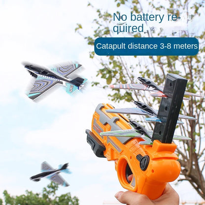 Children's Toy Ejection Aircraft Shooting Game Outdoor Parent-child Sports Toy Boy Gift Shooting Aircraft Set