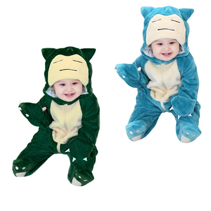 Pyjama Pokémon Ronflex - Combinaison Enfant Confortable à Capuche Pour bébé et enfant