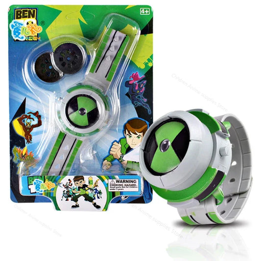 Ben 10 Cartoon 3D Projector Watch Genuine Children Watches Toys Ben10 Anime Action Figures Model Cosplay Toys for Boys Gifts