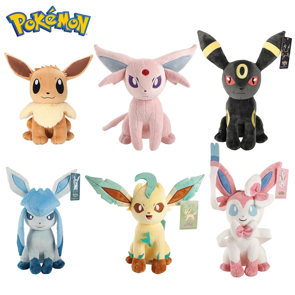 Peluche Pokémon Évoli Évolutions - Jolteon, Mentali, Noctali, Givrali, Phyllali, Nymphali