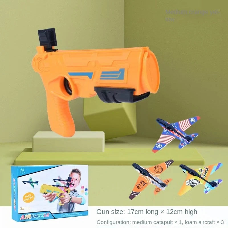 Children's Toy Ejection Aircraft Shooting Game Outdoor Parent-child Sports Toy Boy Gift Shooting Aircraft Set