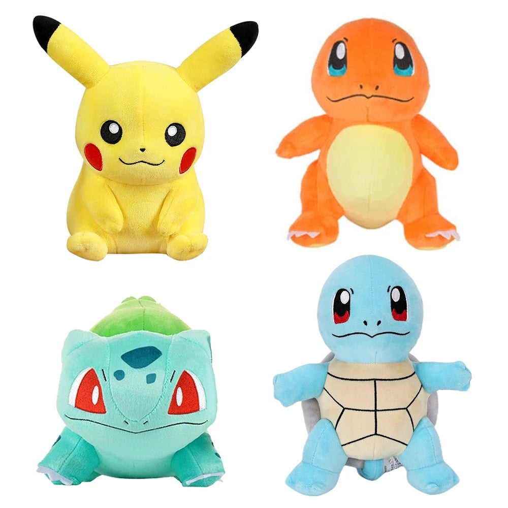 Peluches Pokémon 25 CM- Gengar, Salamèche, Carapuce, Bulbizarre, Évoli, Pikachu | + 25 choix