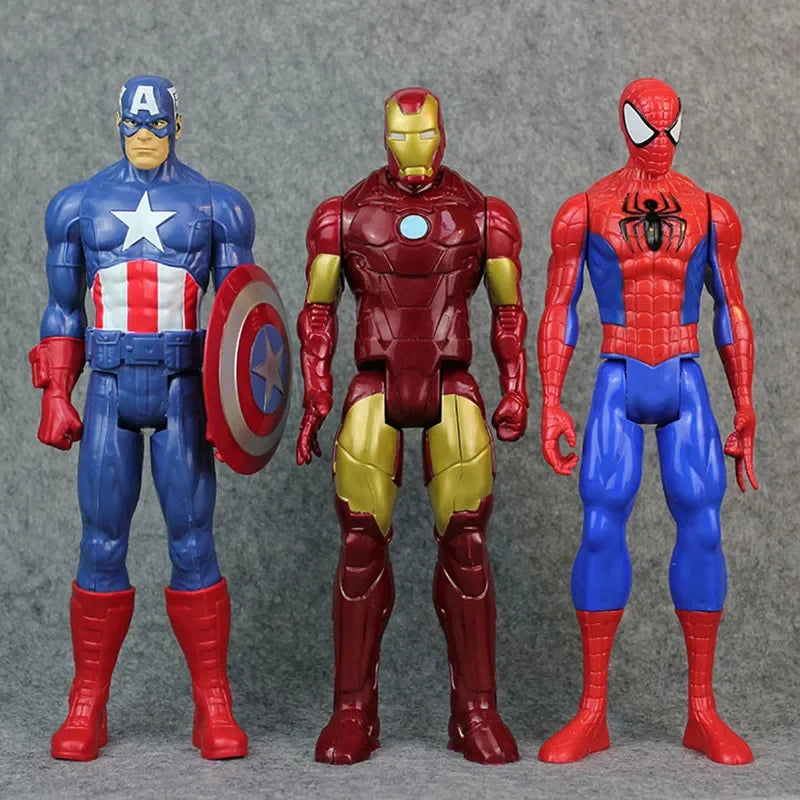 Figurines Avengers 30 cm - Iron Man, Hulk, Black Panther, Wolverine, Venom - Modèles en PVC pour Enfants"