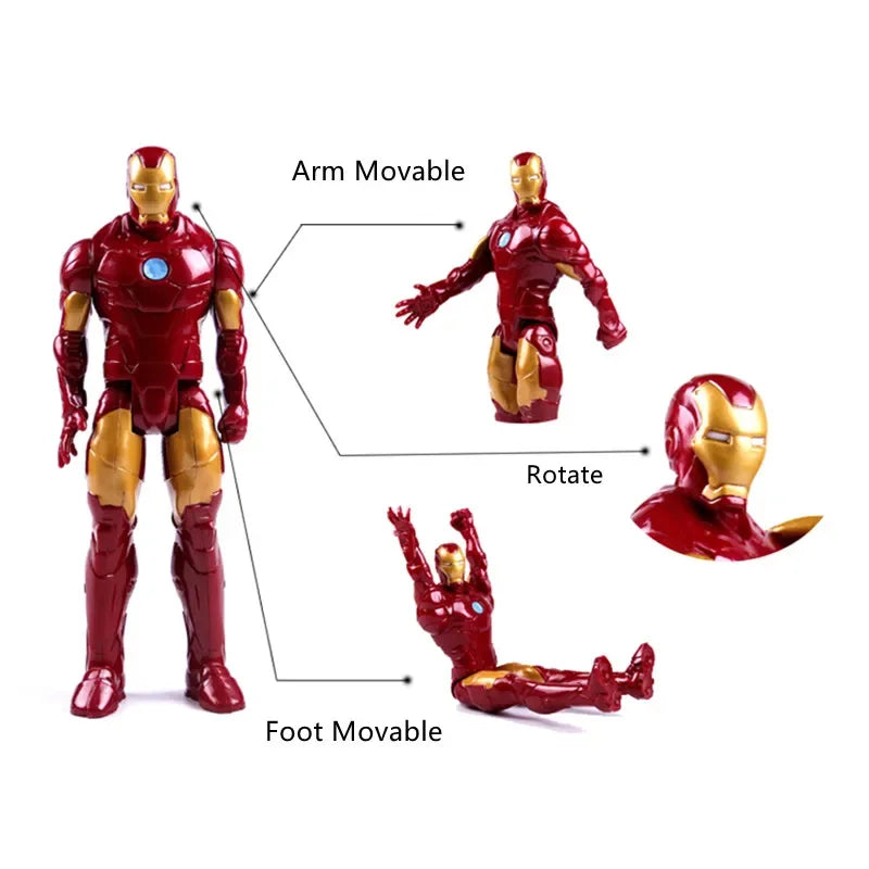 Figurines Avengers 30 cm - Iron Man, Hulk, Black Panther, Wolverine, Venom - Modèles en PVC pour Enfants"