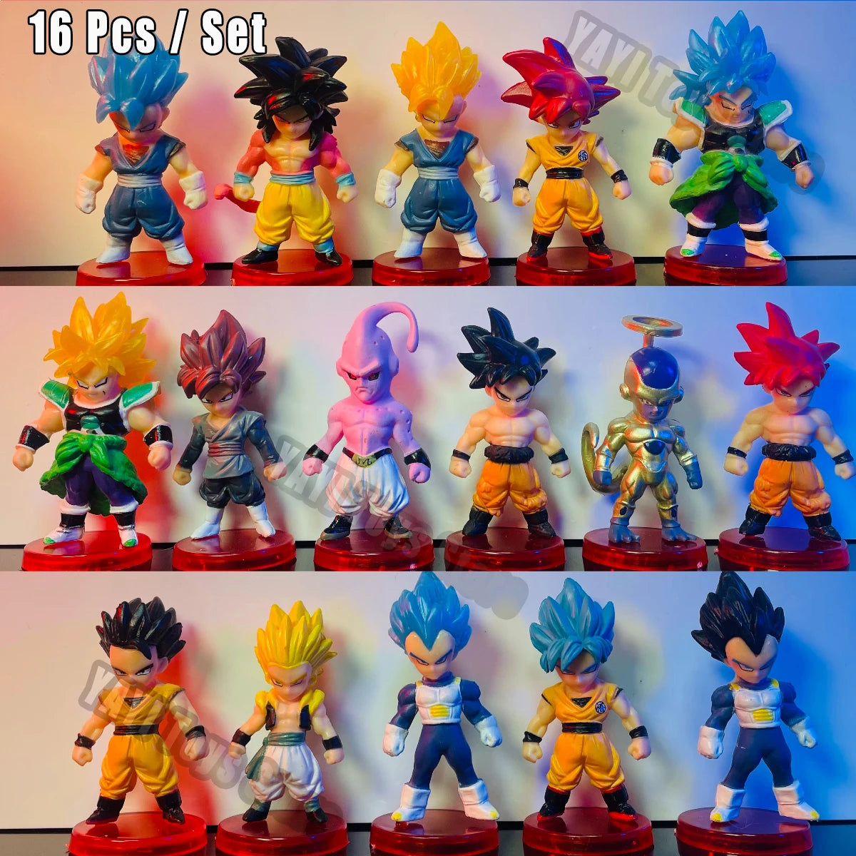 Dragon Ball Z Super Saiyan Son Goku figura de Anime Son Gohan Vegeta Broly Piccolo Majin Buu Set figura de acción regalos de modelismo juguete