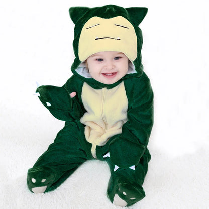 Pyjama Pokémon Ronflex - Combinaison Enfant Confortable à Capuche Pour bébé et enfant