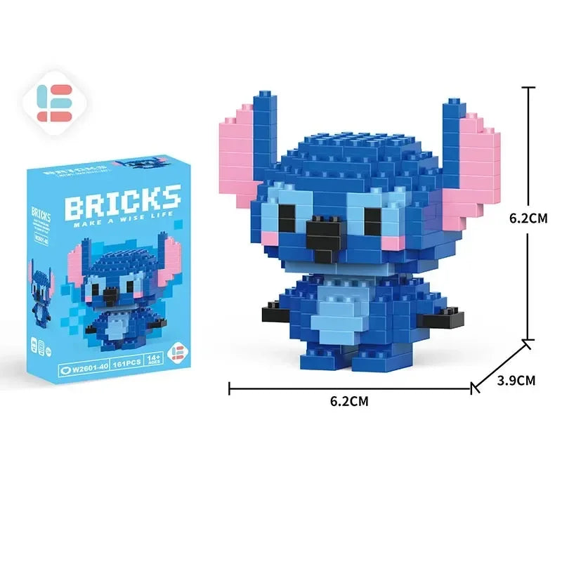 Disney Lega LiLo Stitch Toys Figure Pokemon Pikachu lega Brick Anime Cartoon Character Model lega Figure Toys for children Gifts