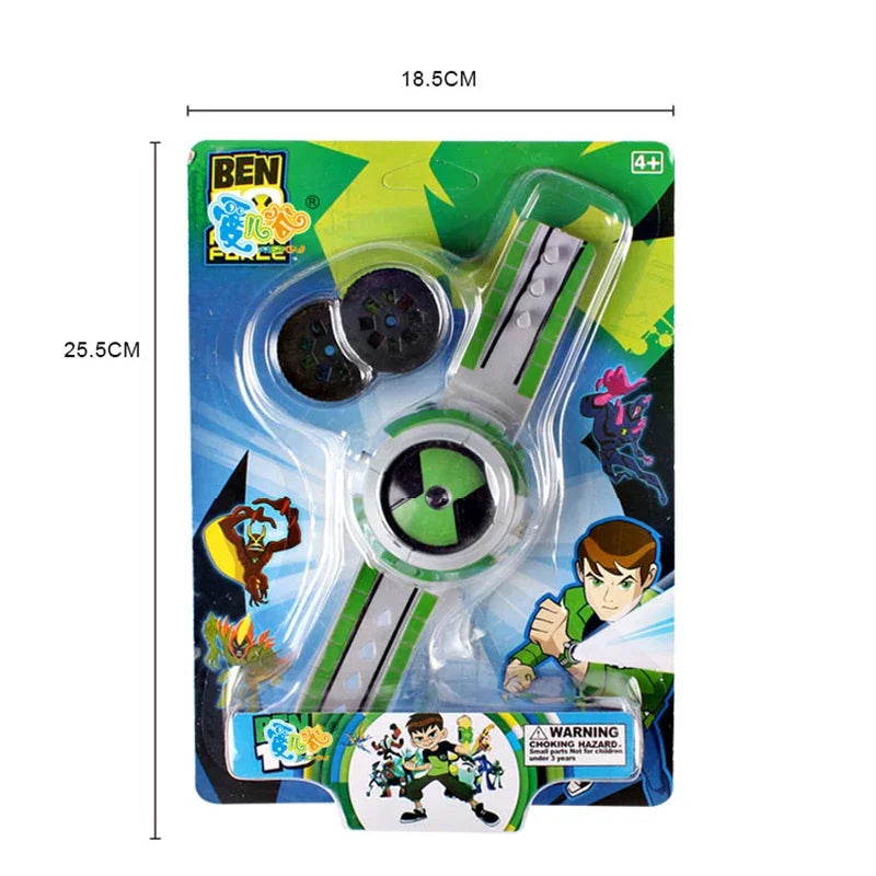 Ben 10 reloj proyector 3D de dibujos animados, relojes originales para niños, juguetes Ben10, modelo de figuras de acción de Anime, juguetes de Cosplay para niños, regalos