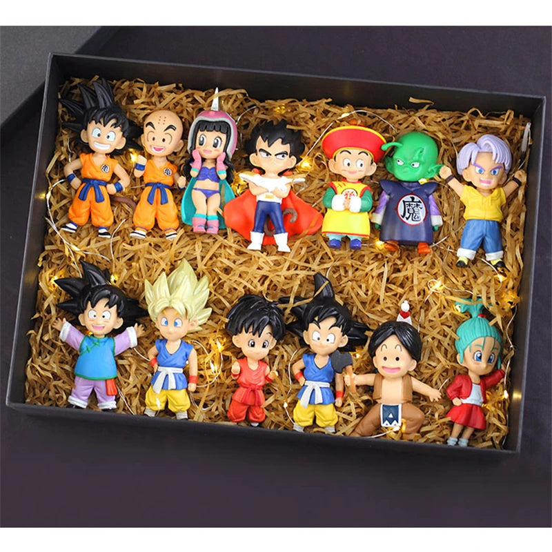 Dragon Ball Z Super Saiyan Son Goku figura de Anime Son Gohan Vegeta Broly Piccolo Majin Buu Set figura de acción regalos de modelismo juguete