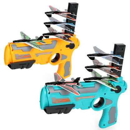 Children's Toy Ejection Aircraft Shooting Game Outdoor Parent-child Sports Toy Boy Gift Shooting Aircraft Set